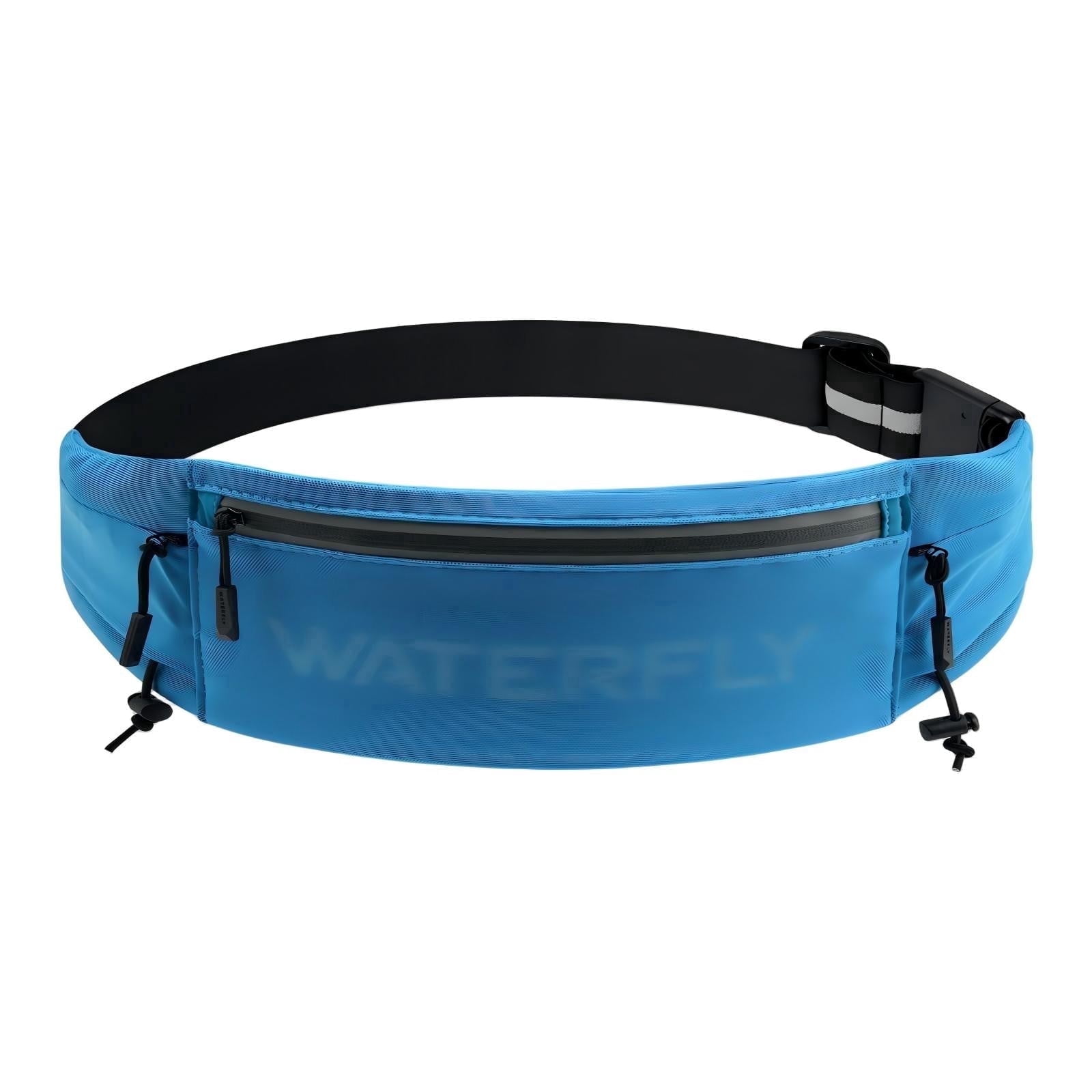WATERFLY Unisex Adjustable Sports Jogging Fitness Nylon Running Waist Belt Elastic Band,Blue