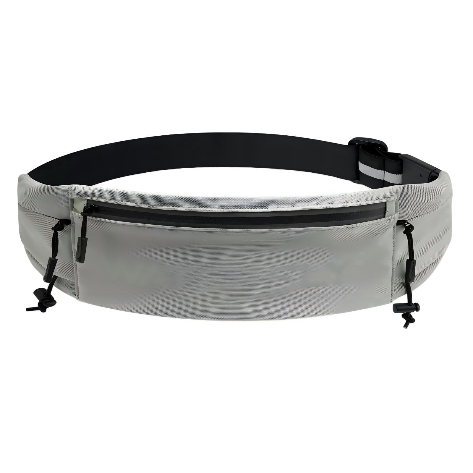 WATERFLY Unisex Adjustable Sports Jogging Fitness Nylon Running Waist Belt Elastic Band,Gray