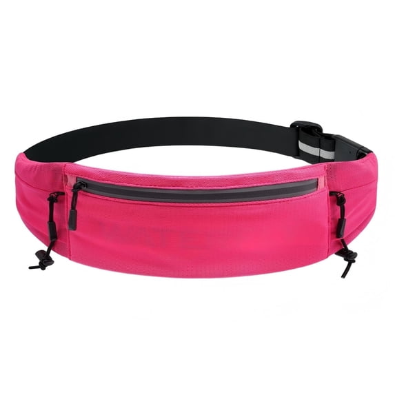 WATERFLY Unisex Adjustable Sports Jogging Fitness Nylon Running Waist Belt Elastic Band,Red