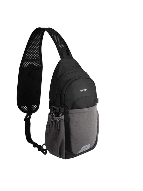 Unisex Anti-Theft RFID Blocking Multiple Pockets Sling CrossBody Shoulder Chest Bag,Black
