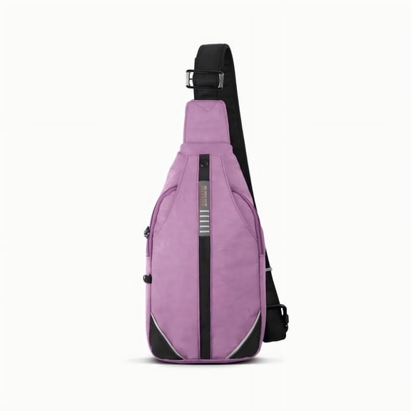 WATERFLY Unisex Anti Theft Travel Hiking Walking Sling CrossBody Shoulder Chest Bag,Purple