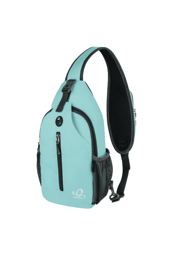 Unisex Hiking Travel Nylon Sling Bag Cross-Body Shoulder Chest Bag,Mint Green