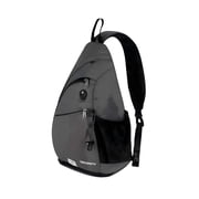 WATERFLY Unisex Large Capacity Nylon Sling Cross-Body Shoulder Chest Bag,Dark Grey