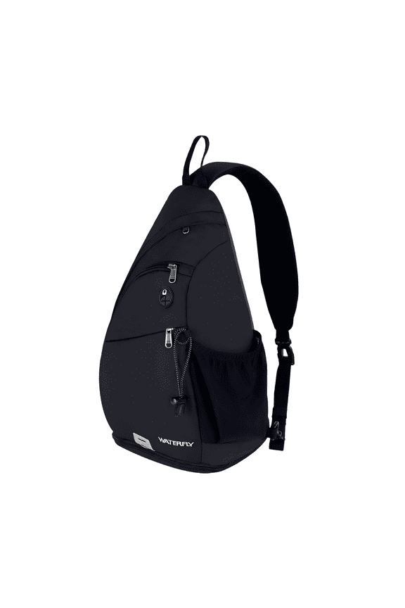 Unisex Large Capacity Nylon Sling Cross-Body Shoulder Chest Bag,Black