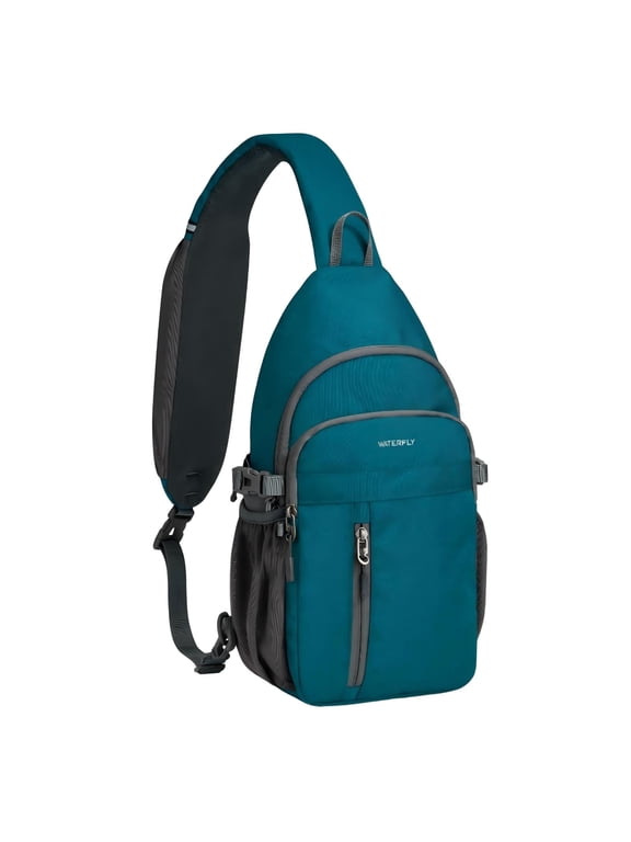Unisex RFID Blocking Anti-Theft Multiple Pockets Travel Sling Cross-Body Shoulder Chest Bag,Blue