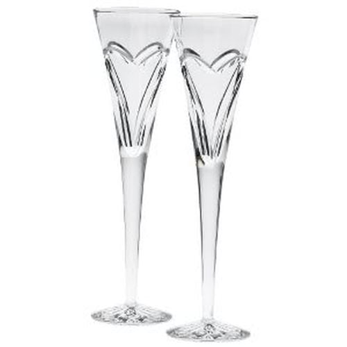 Waterford Wishes "Love & Romance" Toasting Flutes, Pair