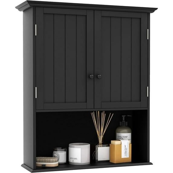 WATERJOY Bathroom Organizers and Storage Cabinet with 2 Doors and an Adjustable Shelf