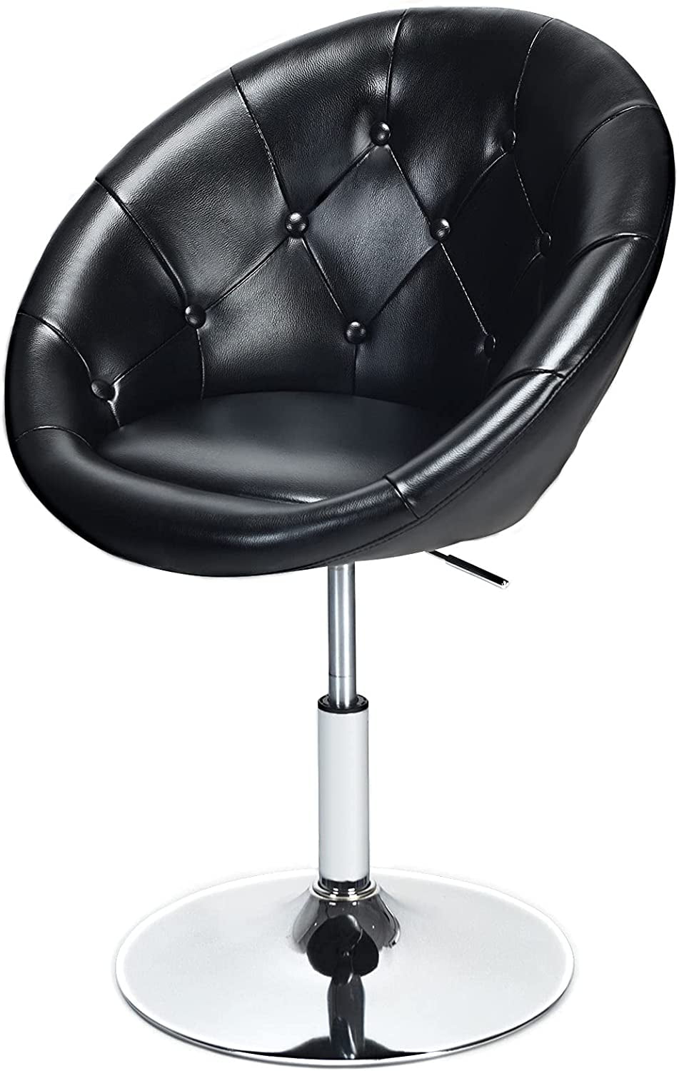 WATERJOY Swivel Vanity Chair with Back, Modern Height Adjustable Makeup ...