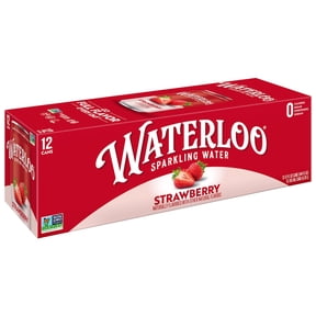 Waterloo Sparkling Water, Strawberry, 12 fl oz, 12 Pack Cans