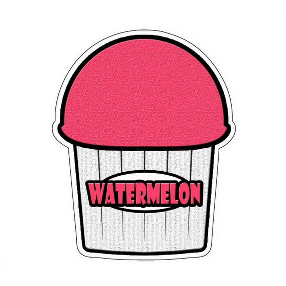 WATERMELON FLAVOR Italian Ice Decal shaved ice cart