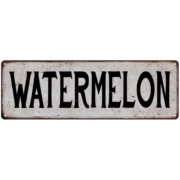 WATERMELON Vintage Look Rustic Metal 6x18 Sign City State 106180041265