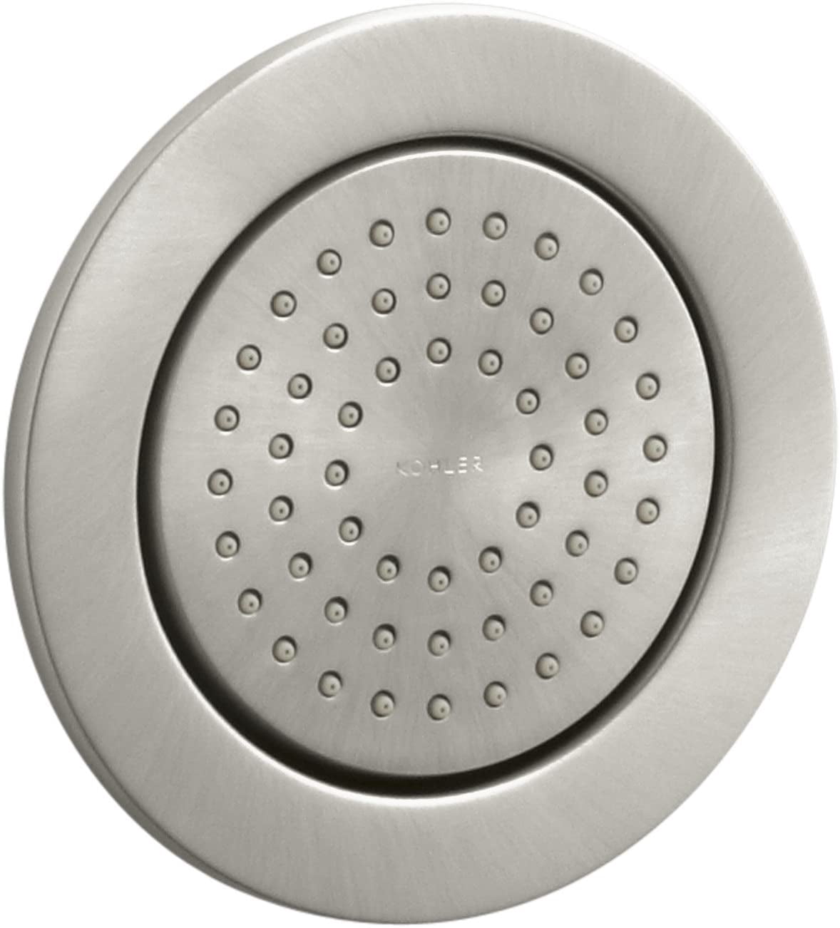 WaterTile Rundduschkopf Mit 54 Düsen – Vibrant Brushed Nickel, Verstellbarer Sprühkopf Für Die Dusche
