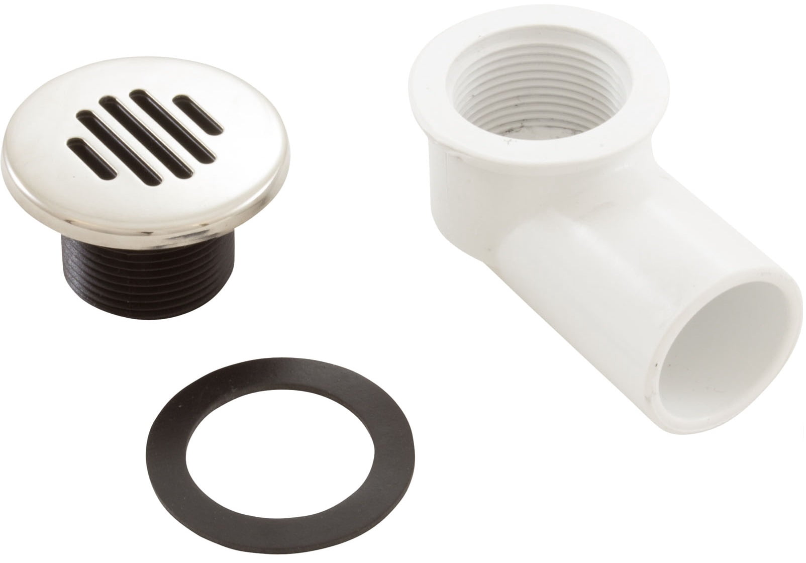 WATERWAY PLASTICS 640-0401S Lo-Profile Drain Assembly With Ss Cover ...
