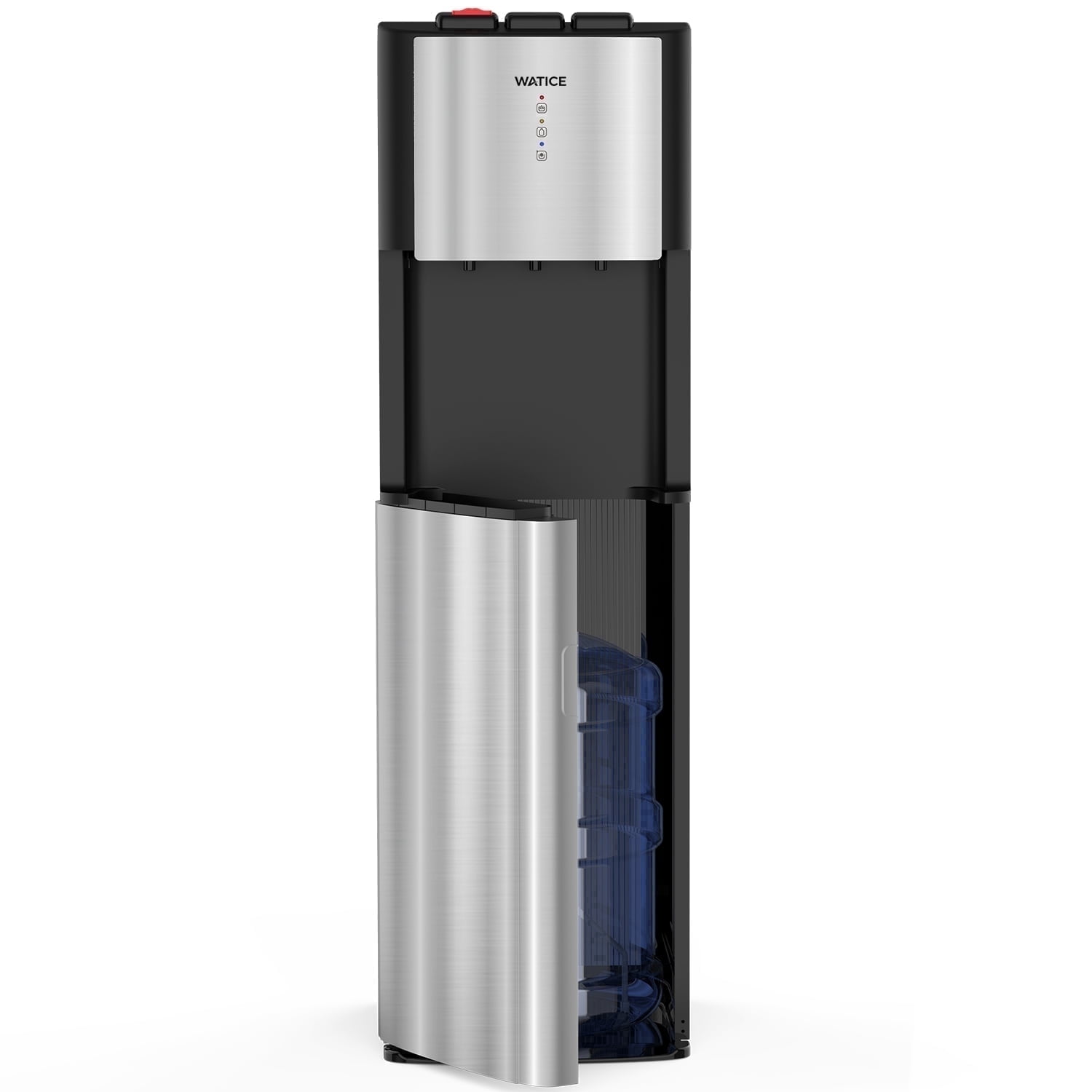 WATICE Self-Cleaning 3 or 5 gal Bottom Loading Hot & Cold Water Cooler, Child Safety Lock