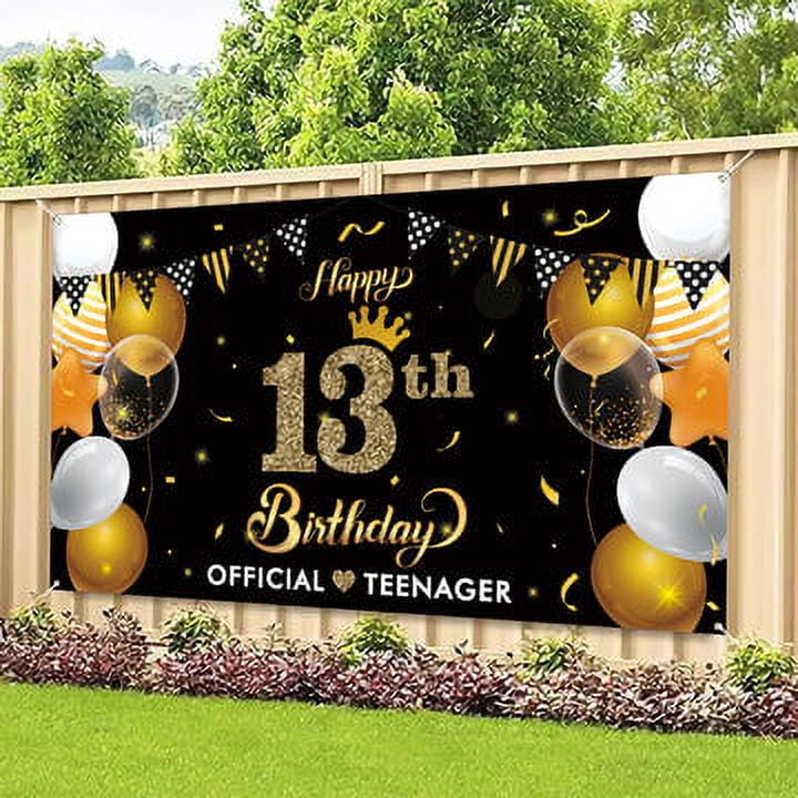 Happy Birthday Banner – 180x119cm, Aus Stoff, Für Partys & Fotohintergrund