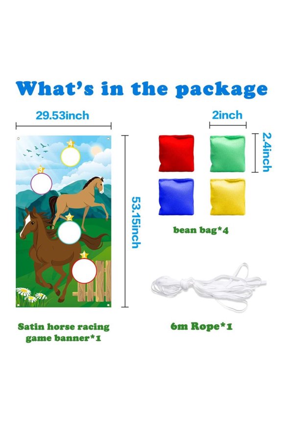 Horse Toss Games with 4 Bean Bags for Outdoor Party Games