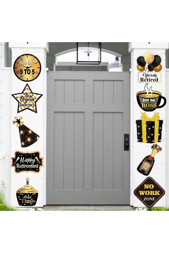 Retirement Party Banner Decorations Retirement Gift 10Pc