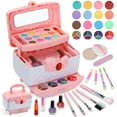 thumbnail image 1 of WATTNE Kids Makeup Kit for Girls 42 Pcs Washable Real Cosmetic, Safe & Non-Toxic Little Girl Makeup Set, Frozen Makeup Set for 3-12 Year Old Kids Toddler Girl Toys Christmas & Birthday Gift (Pink), 1 of 8