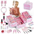 thumbnail image 1 of Kids Makeup Kit for Girls 47Pcs Washable Real Cosmetic, Safe & Non-Toxic Little Girl Makeup Set, Frozen Makeup Set for 3-12 Year Old Kids Toddler Girl Toys Christmas & Birthday Gift (Large Box), 1 of 10