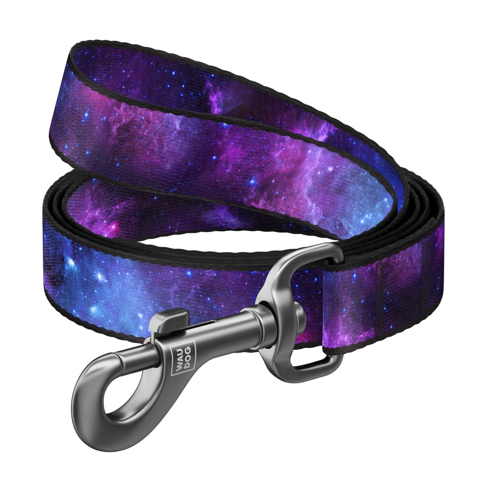 WAUDOG Nylon Leash with Unique Design | Strong & Special Design Leash for Cute Small, Medium Large Dog | Heavy Duty Dog Leashes for Large Breed Dogs & Puppy Leash for Small Boy & Girl Dogs - NASA 2.0