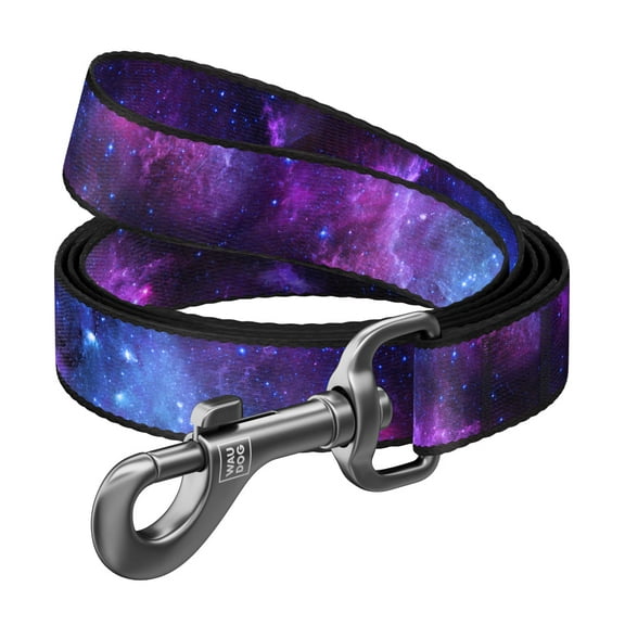 WAUDOG Nylon Leash with Unique Design | Strong & Special Design Leash for Cute Small, Medium Large Dog | Heavy Duty Dog Leashes for Large Breed Dogs & Puppy Leash for Small Boy & Girl Dogs - NASA 2.0