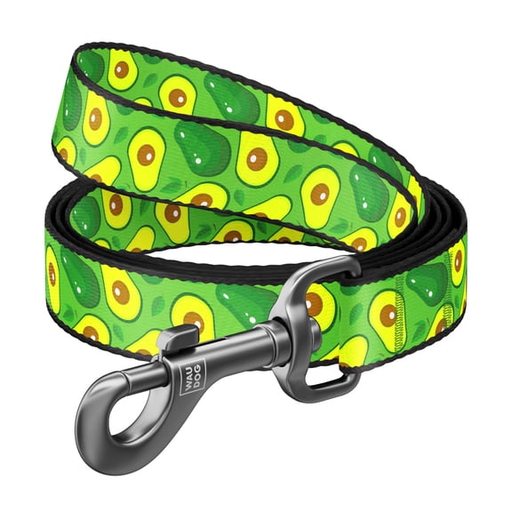 WAUDOG Nylon Leash with Unique Design | Strong & Special Design Leash for Cute Small, Medium Large Dogs | Heavy Duty Dog Leashes for Large Breed Dogs & Puppy Leash for Small Boy & Girl Dogs - Avocado