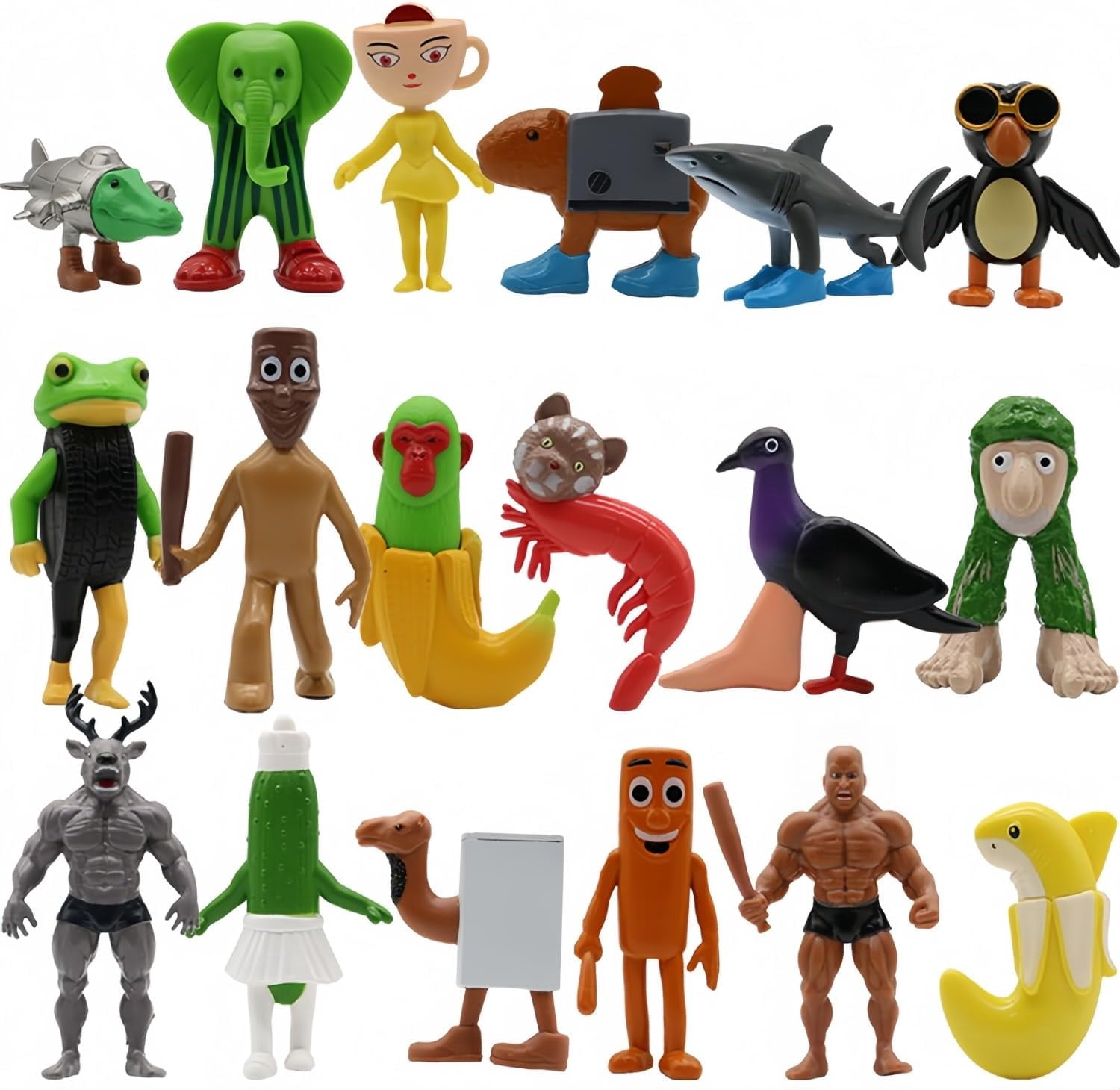 Mino Plus Tung Tung Tung Sahur Figure Toy, Tralalero Tralala Figure Toysitalian Brainrot Figure Set Figure Giocattolo Di Tralalero Tralala Tralalero Tralalala Per Bambini E Adulti 0 1