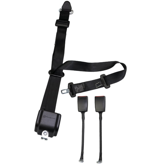 WAV Automatic 3 Point Belt with Height Adjuster & Two Flexible Buckles | H350233