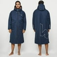 thumbnail image 1 of WAVE Oversized Waterproof Fleece-Lined 3 in 1 Changing Robe | Quick Dry Wetsuit Changing Coat | Unisex | Navy | Small, 1 of 11