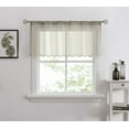 thumbnail image 1 of WAVE - Lace Semi Sheer Valance - Rod Pocket Voile Curtain for Living Room Bedroom and Kitchen Valance (54" W x 18" L, Beige), 1 of 2