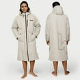 thumbnail image 1 of WAVE Oversized Waterproof Fleece-Lined 3 in 1 Changing Robe | Quick Dry Wetsuit Changing Coat | Unisex | Ecru | Small, 1 of 11