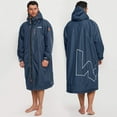 thumbnail image 1 of WAVE Oversized Waterproof Fleece-Lined Changing Robe | Quick Dry Wetsuit Changing Coat | Unisex | Navy | Large, 1 of 11