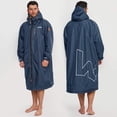 thumbnail image 1 of WAVE Oversized Waterproof Fleece-Lined Changing Robe | Quick Dry Wetsuit Changing Coat | Unisex | Navy | Medium, 1 of 11