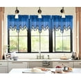 thumbnail image 1 of WAVE ROYAL 1 Elegant Faux Silk Rod Pocket Swag Waterfall Ascot Dressing Window Valance with Tassels, 55" X 18" for kitchen bedroom décor, 1 of 5
