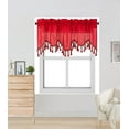 thumbnail image 1 of WAVE Rod Pocket Faux Silk Window Ascot Beaded Tassel Swag Topper Valance 55"x18", 1 of 2