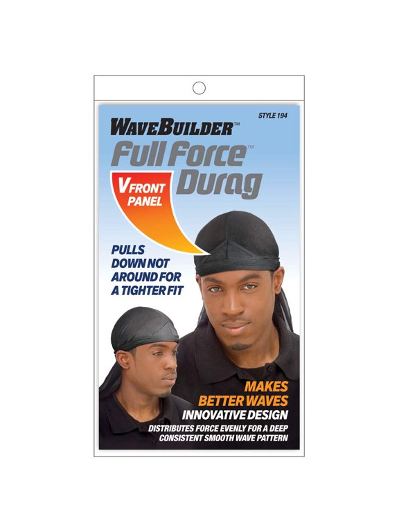 Full Force Durag, V-Front Panel, Black