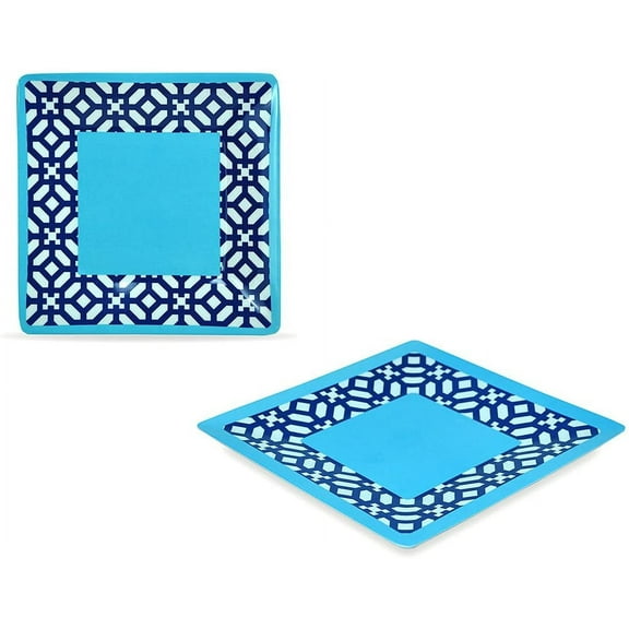 WAVERLY 2-Piece 100% Melamine 8" Multi Purpose Plate Shatter-Proof and Chip-Resistant (In The Frame Collection)