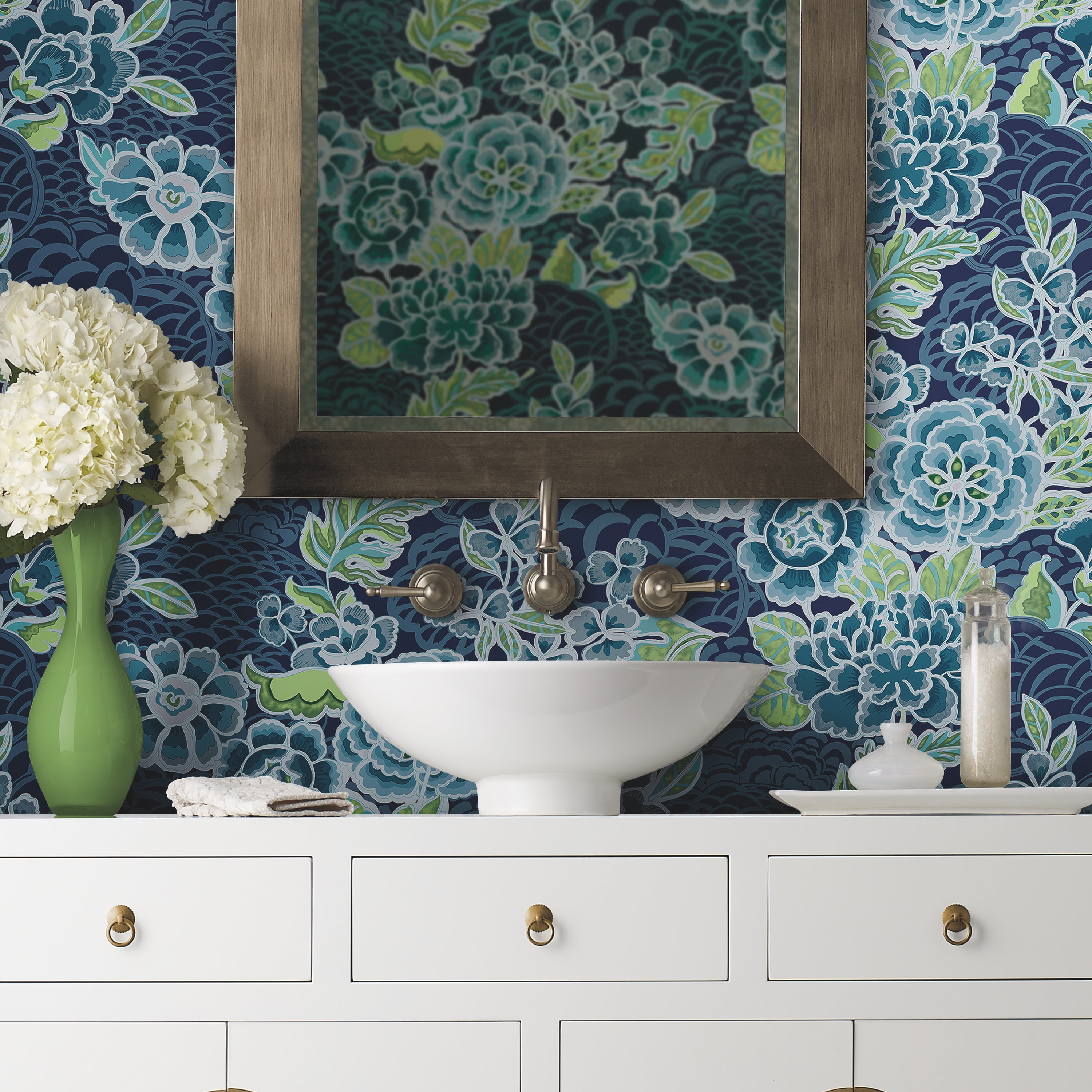 WAVERLY ZEN GARDEN PEEL AND STICK WALLPAPER BY ROOMMATES