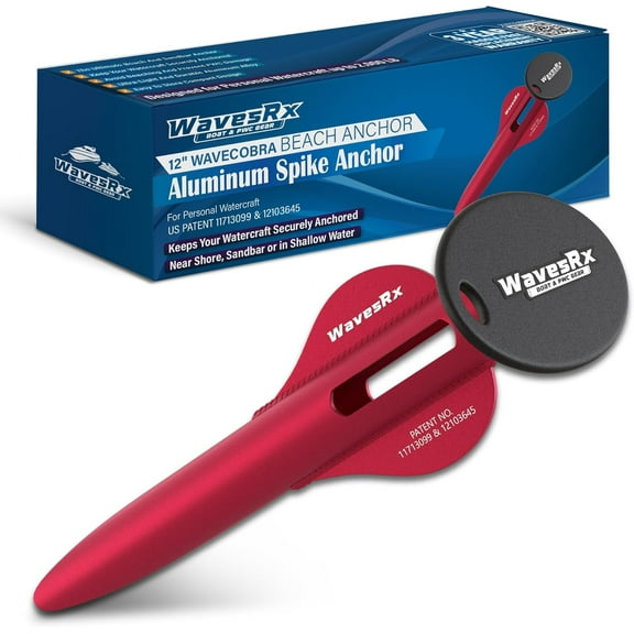 WAVESRX 12" Aluminum Spike Jet Ski Anchor for Beach & Shallow Water Anchoring