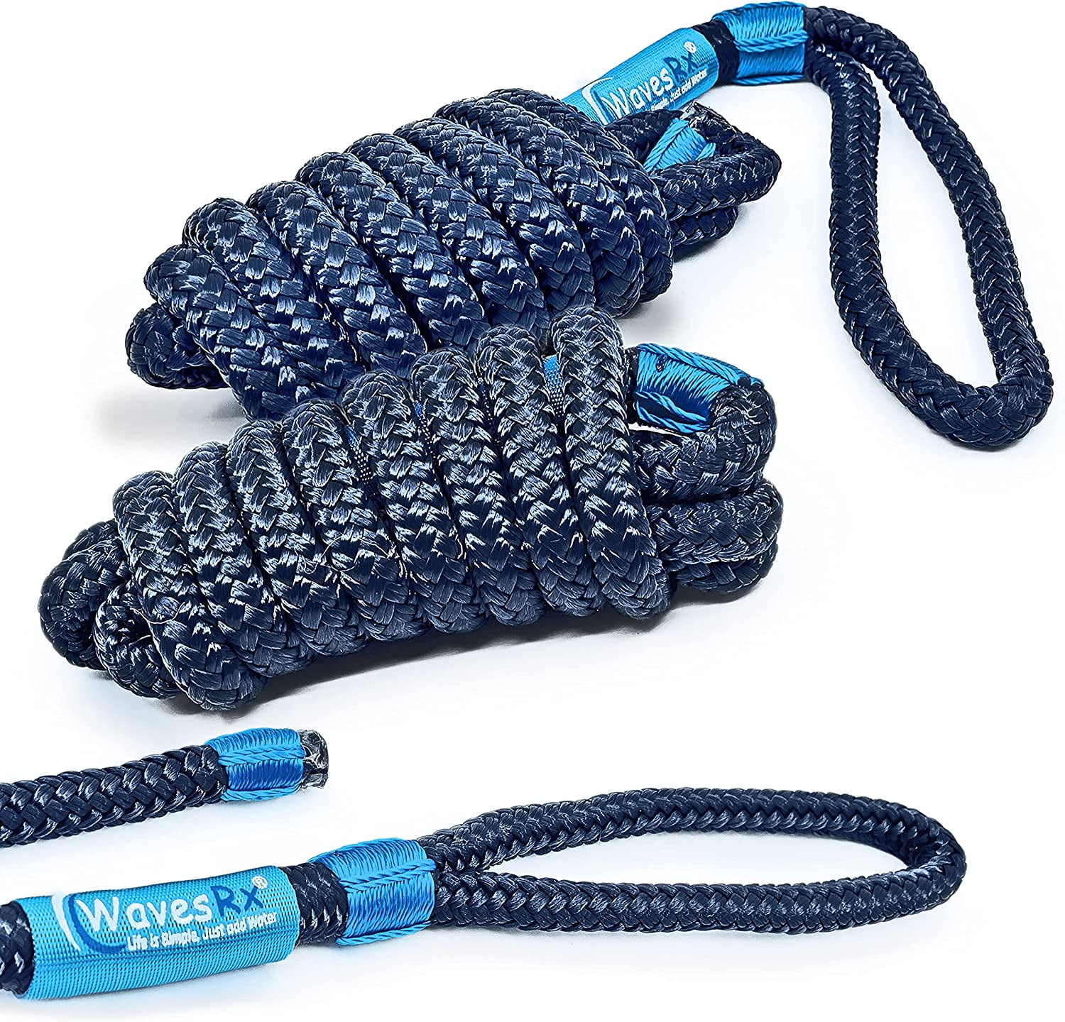 WAVESRX Boat Fender Lines 3/8'' x 6' (2PK)  Premium Marine Rope for  Hanging Bumpers & Buoys When Docking Your Watercraft 