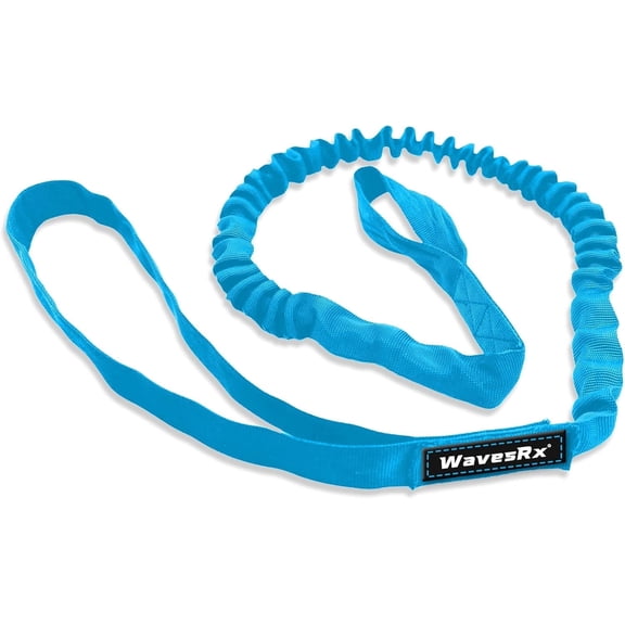 WAVESRX BowTether PWC Anchor and Dock Line - Shock Absorbing Elastic Bungee Rope Stretches 4 to 6 FT - Mooring Tether Pre Attached to Jet Ski Bow Eye for Quick Anchoring and Easy Docking
