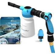 WAVESRX Foam Cannon Sprayer Gun and Boat Cleaner | Dual-Use Marine Soap Foamer to Quickly Wash and Rinse Salt Away