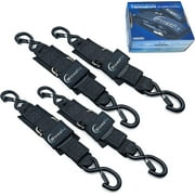 WAVESRX Marine Boat Trailer Transom Tie-Down (4 Pack) | Adjustable 2"x24" Safety Straps | 1200 LBS Capacity to Securely Transport Boats, Jet Skis and Other PWC