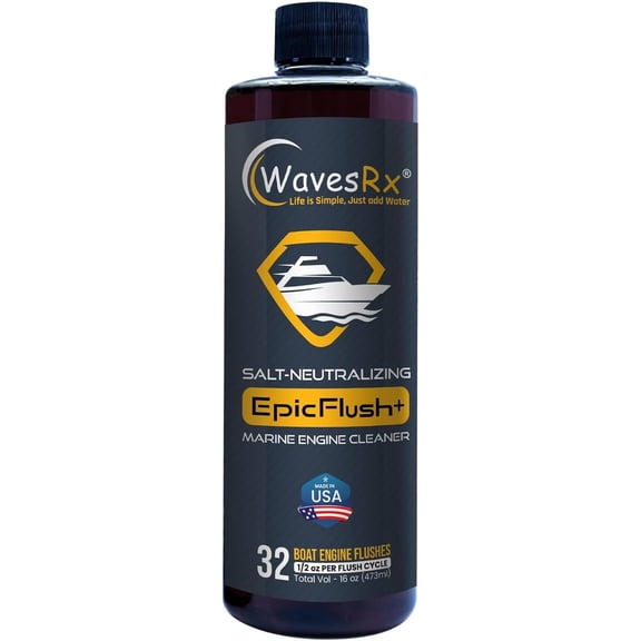 WAVESRX Salt-Neutralizing Boat & Jet Ski Motor Flush + Protectant (EpicFlush+) 16 oz
