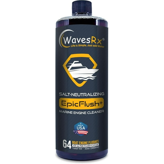 WAVESRX Salt-Neutralizing Boat & Jet Ski Motor Flush   Protectant (EpicFlush ) 32 oz