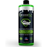 WAVESRX Salt Neutralizing Boat Soap & Deck Wash with SiO2 Surface Protection (EpicWash+) | Marine Grade Cleaner Removes Salt & Contaminants