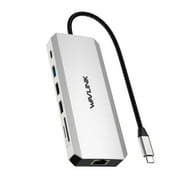 WAVLINK 10Gbps USB Hub, Triple Monitor USB Docking Station with 4K HDMI/DP, SD/TF Card Slot, 100W charging Dock for Windows Laptop