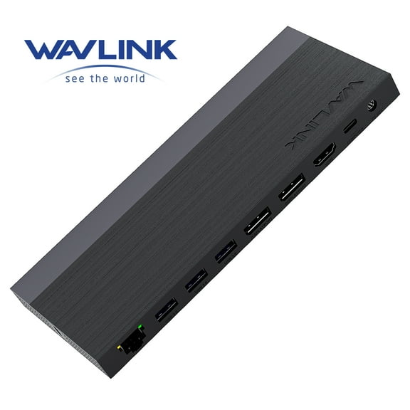 WAVLINK 12-in-1 Triple Display Laptop Dock , USB-C Docking Station with HDMI & 2 DiaplayPort, 100W Power Delivery, 4 USB-A, 2 10Gps USB-C, Gigabit Ethernet for Laptops