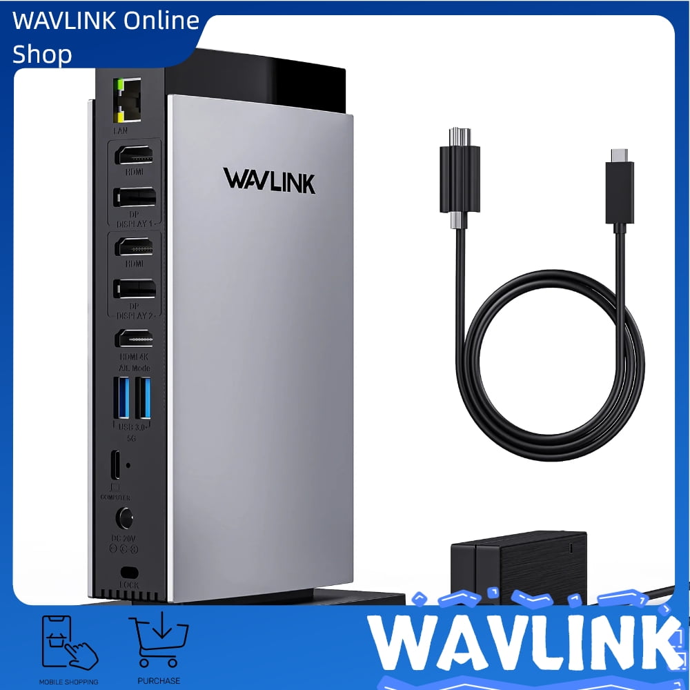 WAVLINK USB-C 10G 4K WL-UG69PD13PRO Docking Station WAVLINK