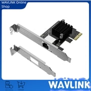 WAVLINK 1G Base-T PCIe Card, 1000/100/10Mbps PCI Express Ethernet Adapter with RTL8111H, 1G NIC for Windows 11/10/8/8.1/7/XP/Vista & Linux with Low Profile Bracket